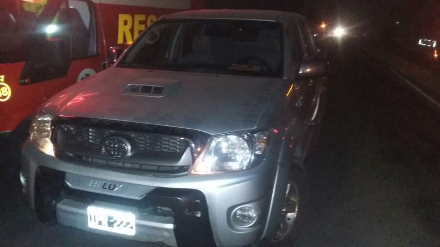 camioneta accidente - Tres vehículos colisionaron en la C-45