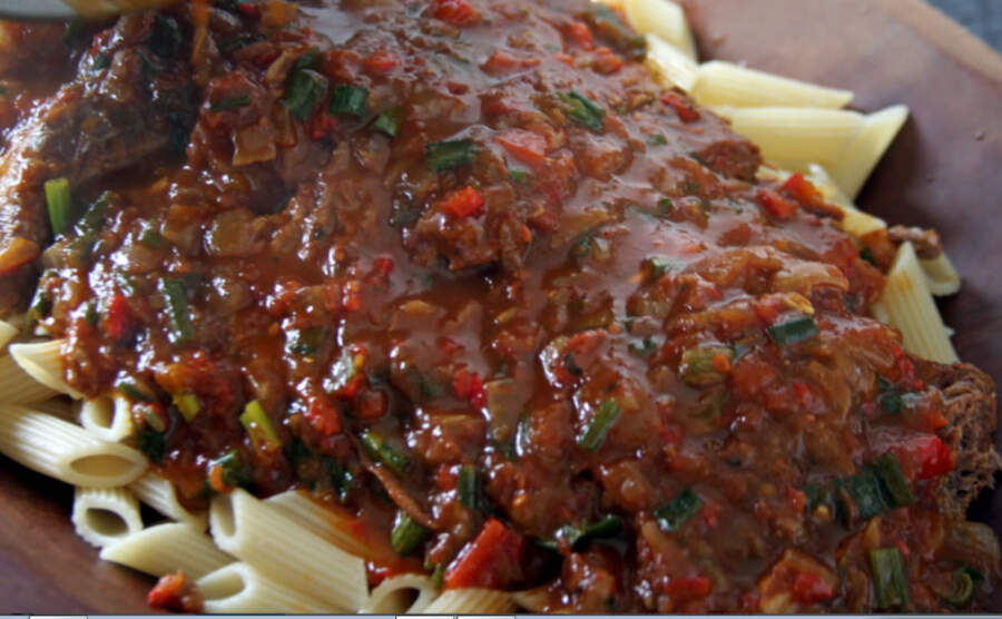 Estofado de Roast Beef con Mostacholes receta1 - Estofado de Roast Beef con Mostacholes