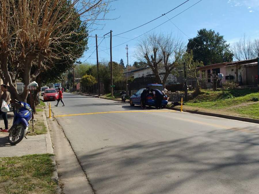 rawson reductores - Colocaron reductores de velocidad para optimizar el tránsito vehicular en calle Rawson