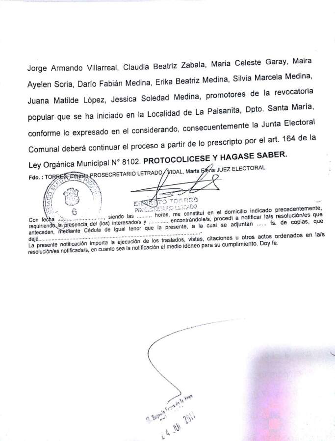resolucion jueza - La Paisanita: La jueza dio lugar al pedido de revocatoria