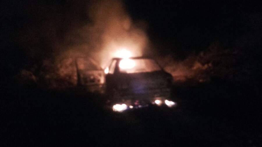 incendio san clemente 1 - Dos automóviles se incendiaron en el Departamento Santa María