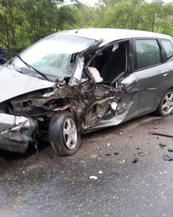 Chocó un camión de supermercados Becerra con un auto en Ruta 5 accidente ruta 5 la serranita C - Chocó un camión de supermercados Becerra con un auto en Ruta 5