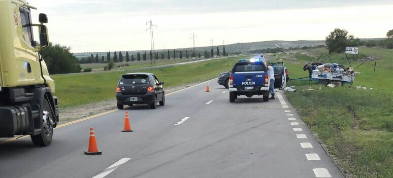 accidente ruta 36 - Conductor de utilitario perdió el control y volcó en Ruta 36