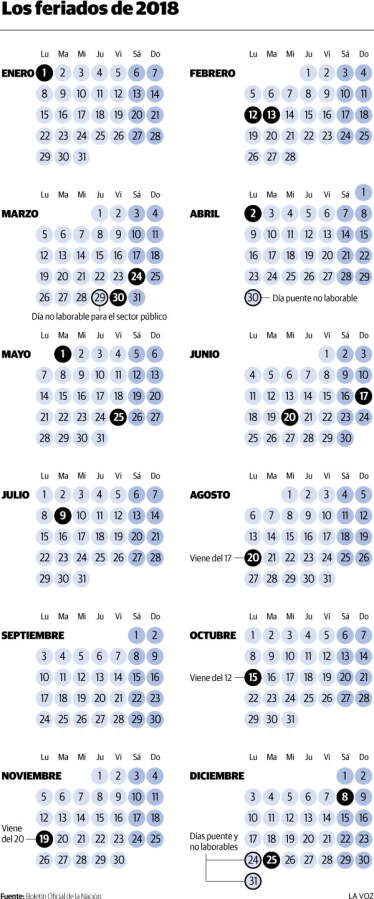 Feriados 2018 0 - Se va Carnaval: cuándo cae el próximo "finde" largo