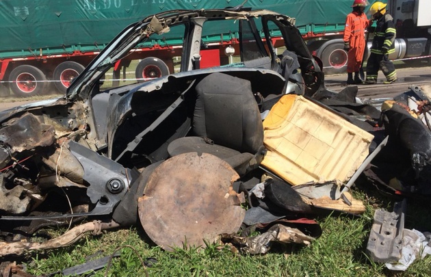 accidente totoral - Terrible choque en Totoral deja cuatro víctimas fatales