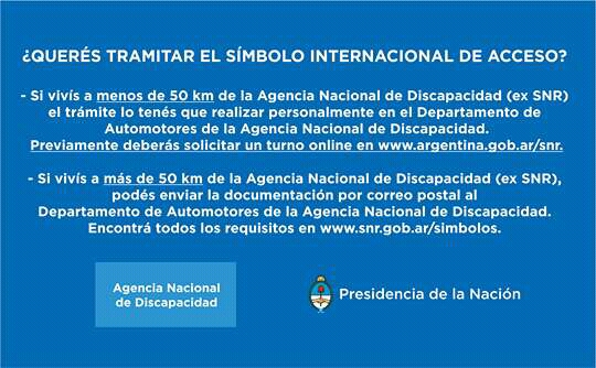 simbolos - Discapacidad: se podrá tramitar el símbolo internacional de acceso vehicular