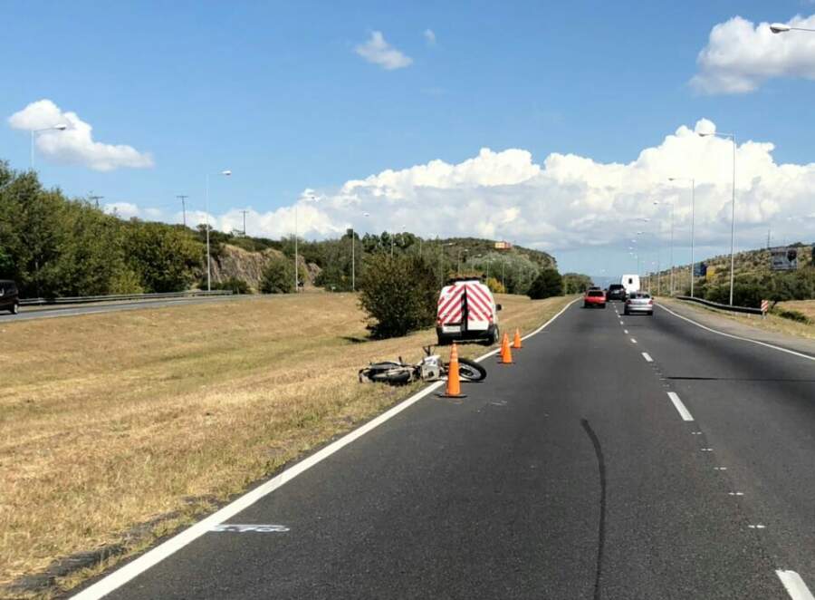 Un motociclista con fractura expuesta tras accidentarse en Ruta 20 accidente ruta 20 - Un motociclista con fractura expuesta tras accidentarse en Ruta 20