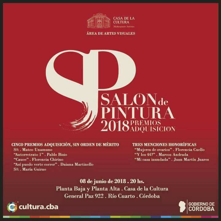 premio salon de pintura - Artista radicado en Alta Gracia gana importante premio provincial