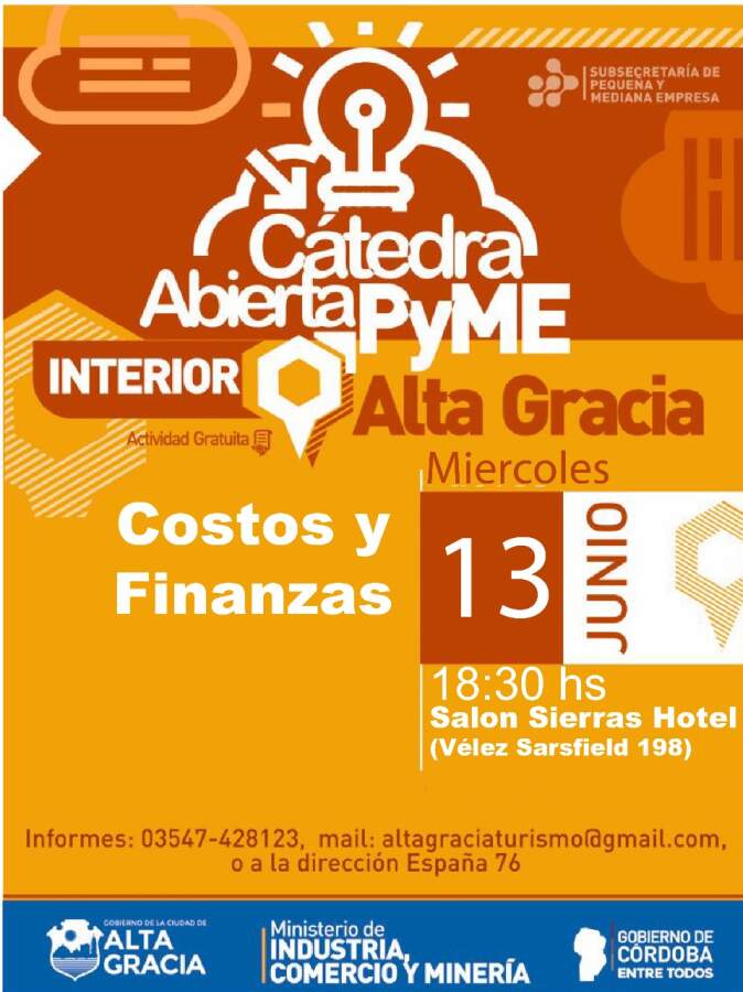 4ta catedra pyme - 4º Catedra Pyme en Alta Gracia y entrega de certificados