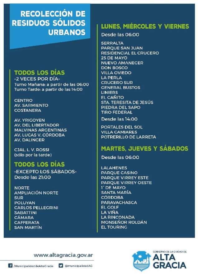 Pese al feriado la recolección de residuos será normal WhatsApp Image 2018 07 07 at 17.39.01 - Pese al feriado la recolección de residuos será normal