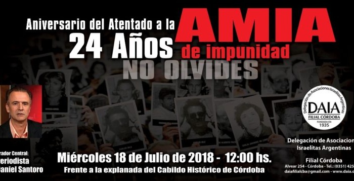 amia - Cristian Moreschi participará de un homenaje a las víctimas de la Amia