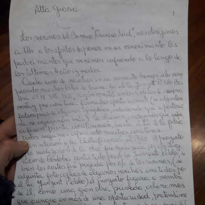 Vecinos de Crucero Sud piden formar parte del ejido municipal carta crucero sud - Vecinos de Crucero Sud piden formar parte del ejido municipal