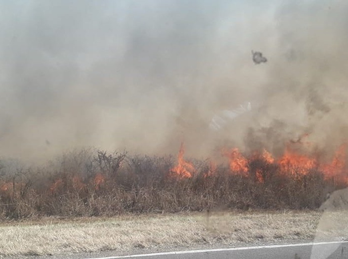 #IncendioLaQuintana: Evacuados y Ruta E-56 cortada por prevención incendio la quintana E - #IncendioLaQuintana: Evacuados y Ruta E-56 cortada por prevención