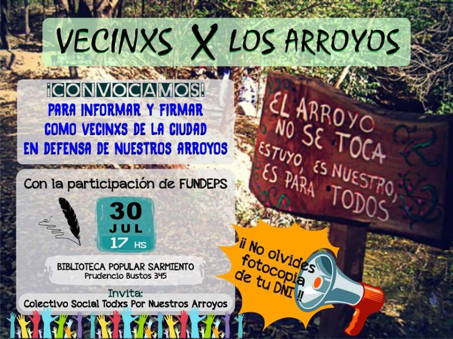 todos por nuestros arroyos - La organización TXNA vuelve a la carga para que se liberen los arroyos