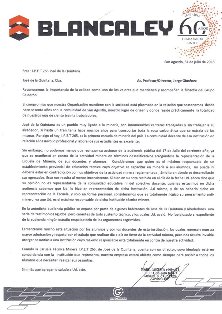 Tensa situación en la escuela IPET 265 de San José de La Quintana carta blancaley - Tensa situación en la escuela IPET 265 de San José de La Quintana
