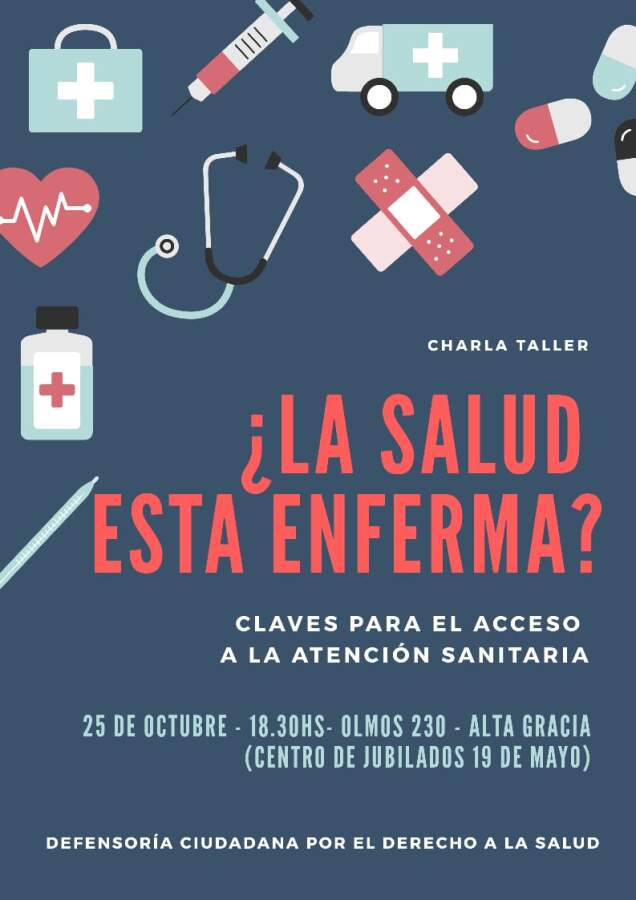 Charla- Taller: ¿La salud está enferma? flyer salud - Charla- Taller: ¿La salud está enferma?
