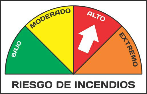 riesgo alto - Se produjo un incendio en Falda del Cañete