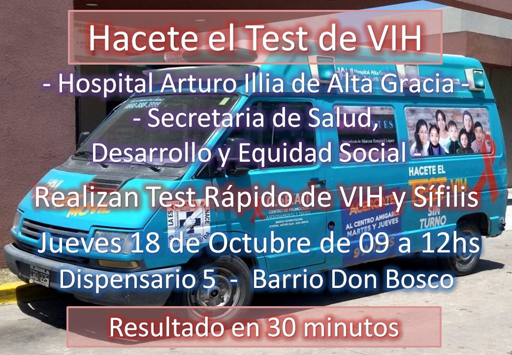 La campaña de testeos de HIV y sífilis continúa por los barrios test hiv don bosco - La campaña de testeos de HIV y sífilis continúa por los barrios