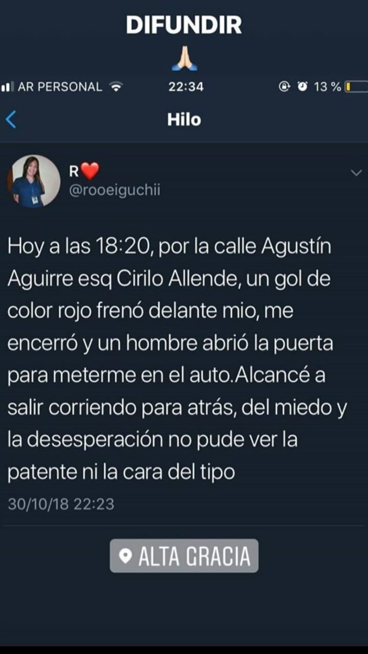 intento secuestro rocio - Avanzan las investigaciones por los supuestos intentos de secuestros