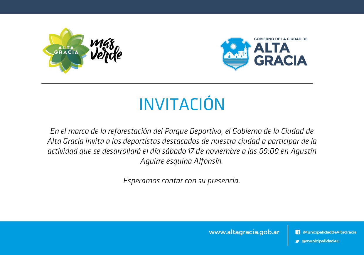invitacion forestacion - "Tú Árbol" te invita a la reforestación del ferrocarril