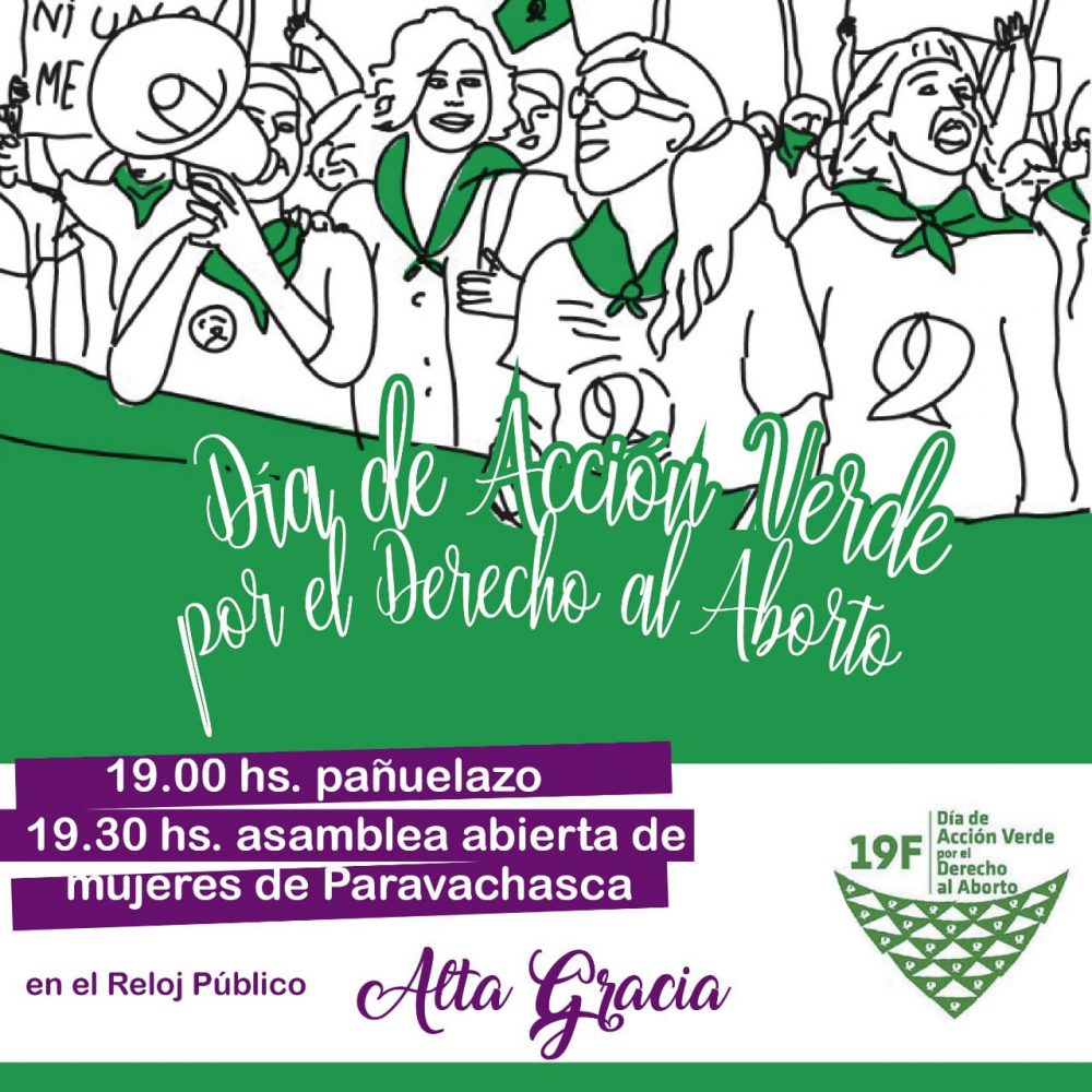 campaña aborto - Este martes se realizará un pañuelazo en Alta Gracia