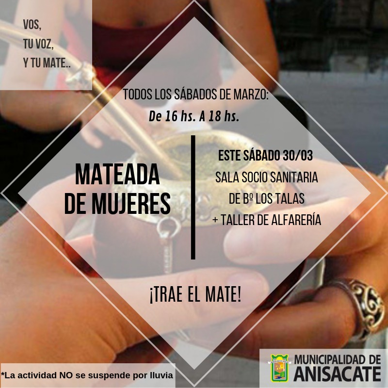 Anisacate: encuentro y mates de mujeres en las plazas mate mujeres anisacate - Anisacate: encuentro y mates de mujeres en las plazas