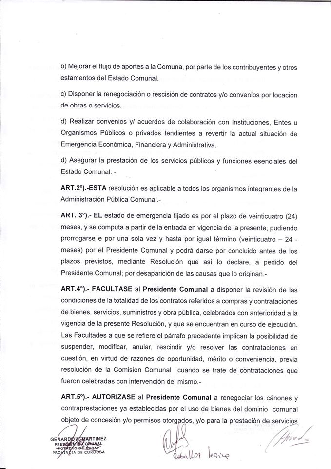 80016879 2985289174816513 7662201044515946496 n - La Comuna de Potrero de Garay se declara en emergencia económica
