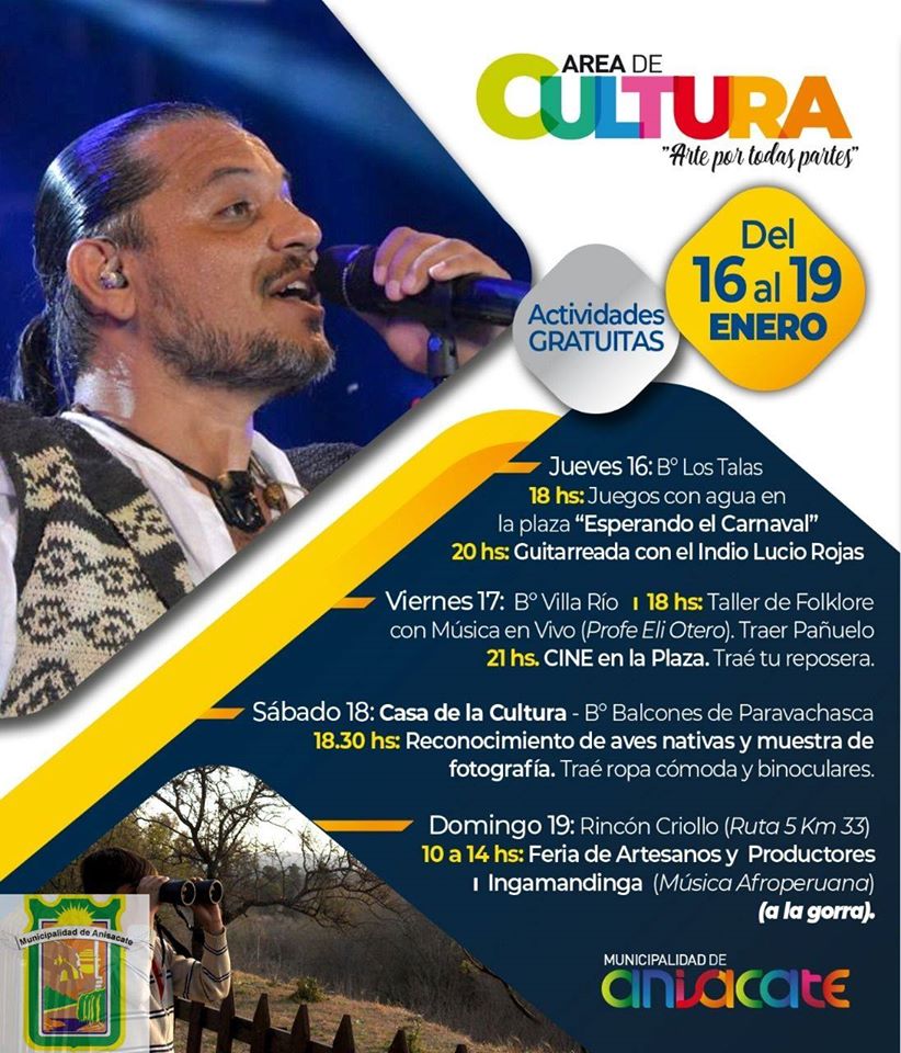 anisacate cultura - Anisacate invita a participar de las actividades de verano