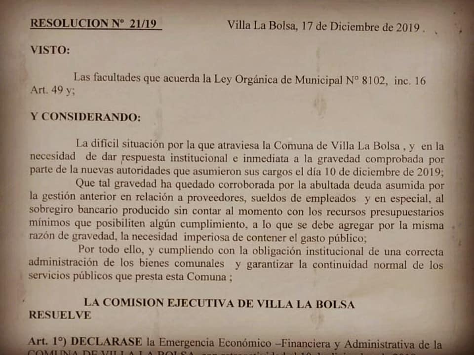 Villa La Bolsa también se declara en emergencia económica la bolsa declaracion emergencia - Villa La Bolsa también se declara en emergencia económica