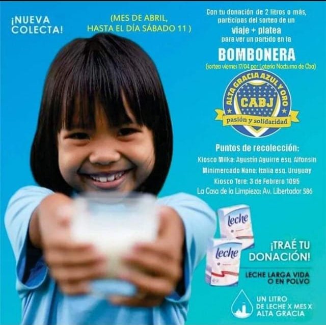 `Un Litro´ y la `Azul y Oro´ se unen en campaña solidaria un litro peña boca E - `Un Litro´ y la `Azul y Oro´ se unen en campaña solidaria