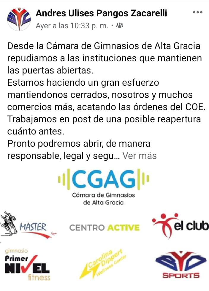 Cámara de Gimnasios repudian los locales que abrieron sin permiso camara de gimnasios repudio - Cámara de Gimnasios repudian los locales que abrieron sin permiso