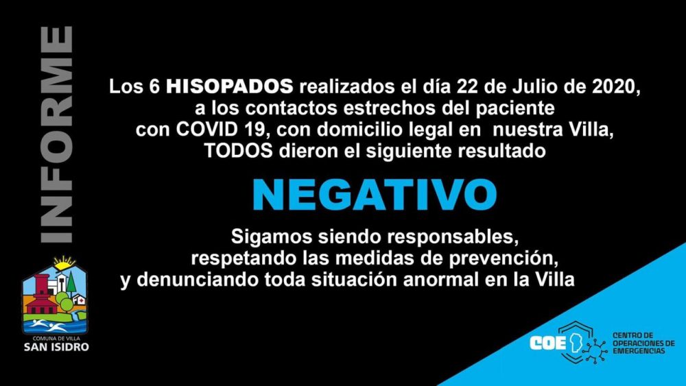 Dieron negativo los hisopados en Alta Gracia y San Isidro WhatsApp Image 2020 07 24 at 20.38.50 - Dieron negativo los hisopados en Alta Gracia y San Isidro