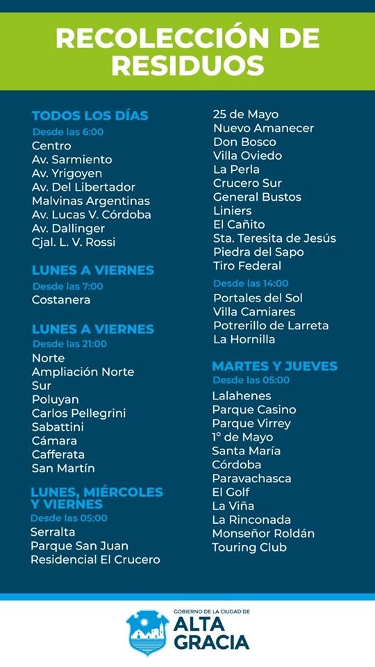 Así será la recolección el fin de semana largo WhatsApp Image 2020 08 14 at 12.10.32 - Así será la recolección el fin de semana largo
